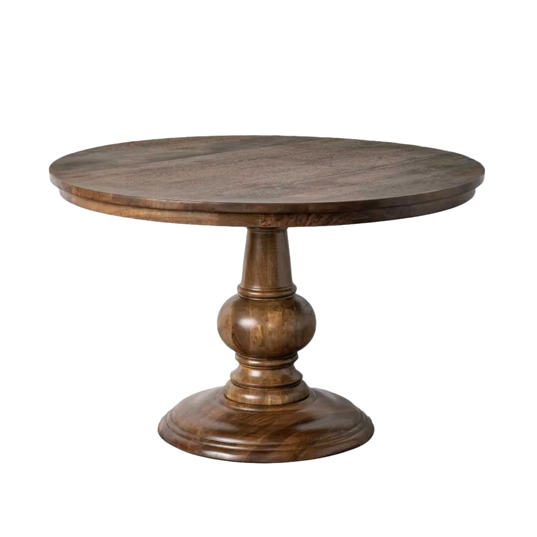 Mesa de comedor en madera de mango 120x120x77cm - Ixia - 616944IX - foto-transparente