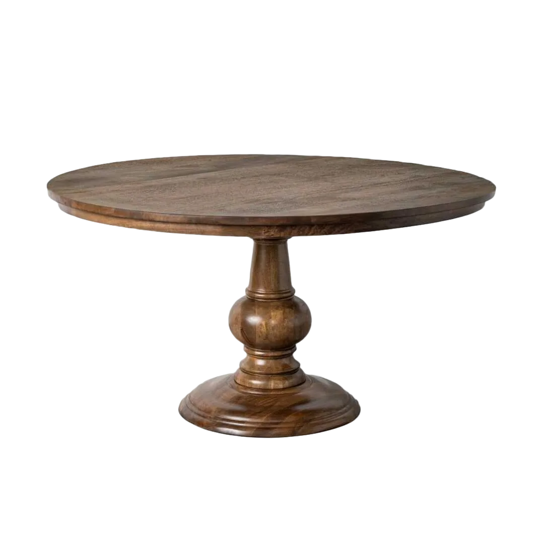 Mesa de comedor en madera de mango maciza 150x150x77cm - Ixia - 616945IX - foto-transparente