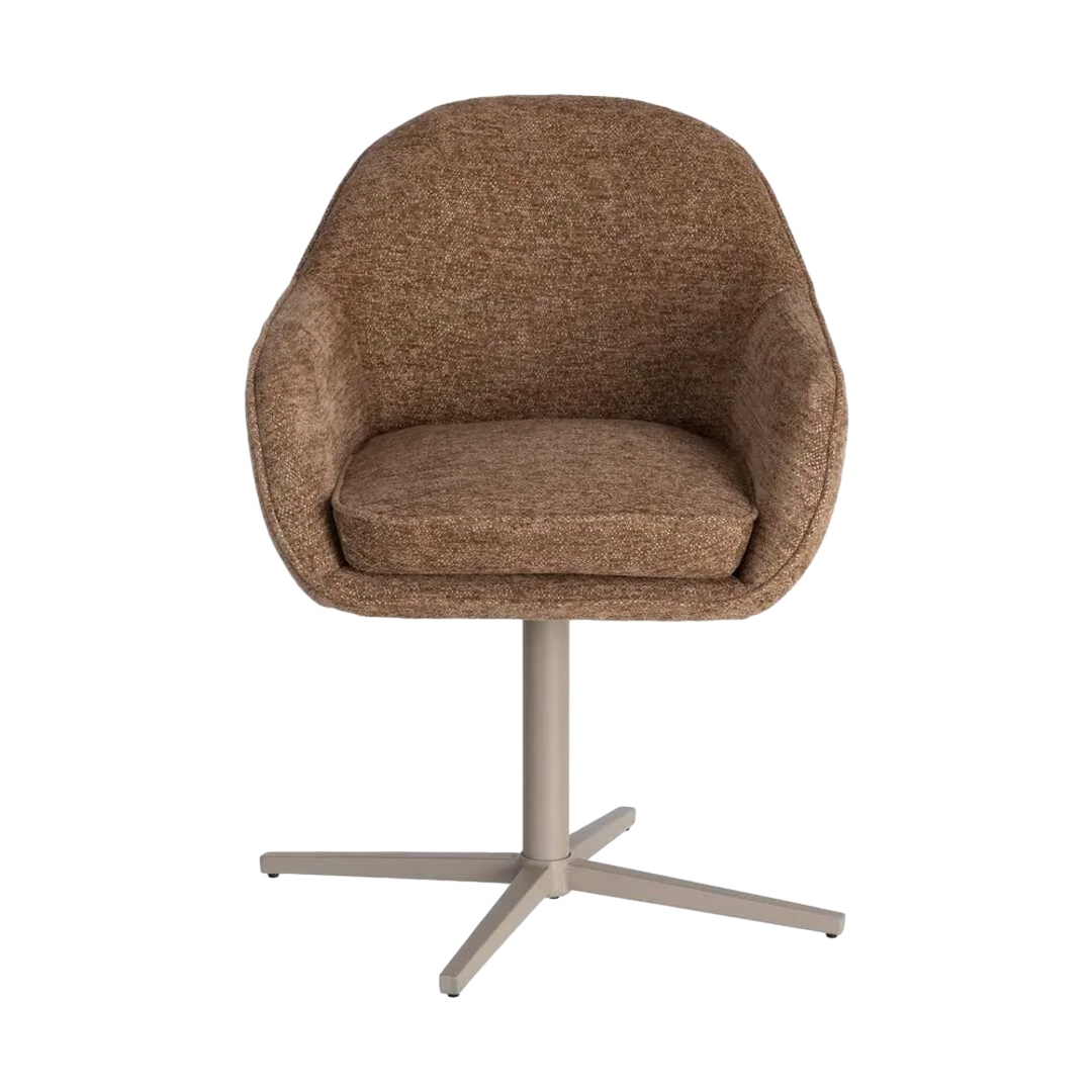 Silla tapizada giratoria en metal estilo contract 60x60x86cm - Ixia - 617026IX - foto-transparente