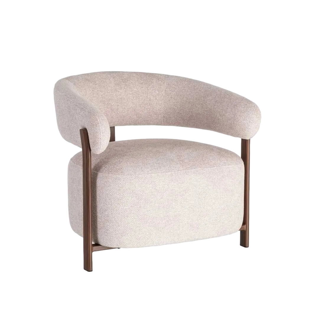 Sillón tapizado con estructura metálica y patas de hierro asiento esponja densidad 26kg respaldo densidad 22kg 77x71.50x70cm - Ixia - 617041IX - foto-transparente