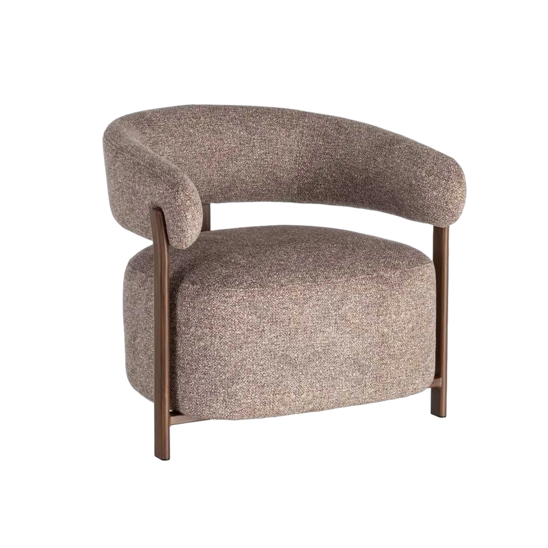 Sillón tapizado con patas de metal y asiento de espuma 77x71.50x70cm - Ixia - 617042IX - foto-transparente