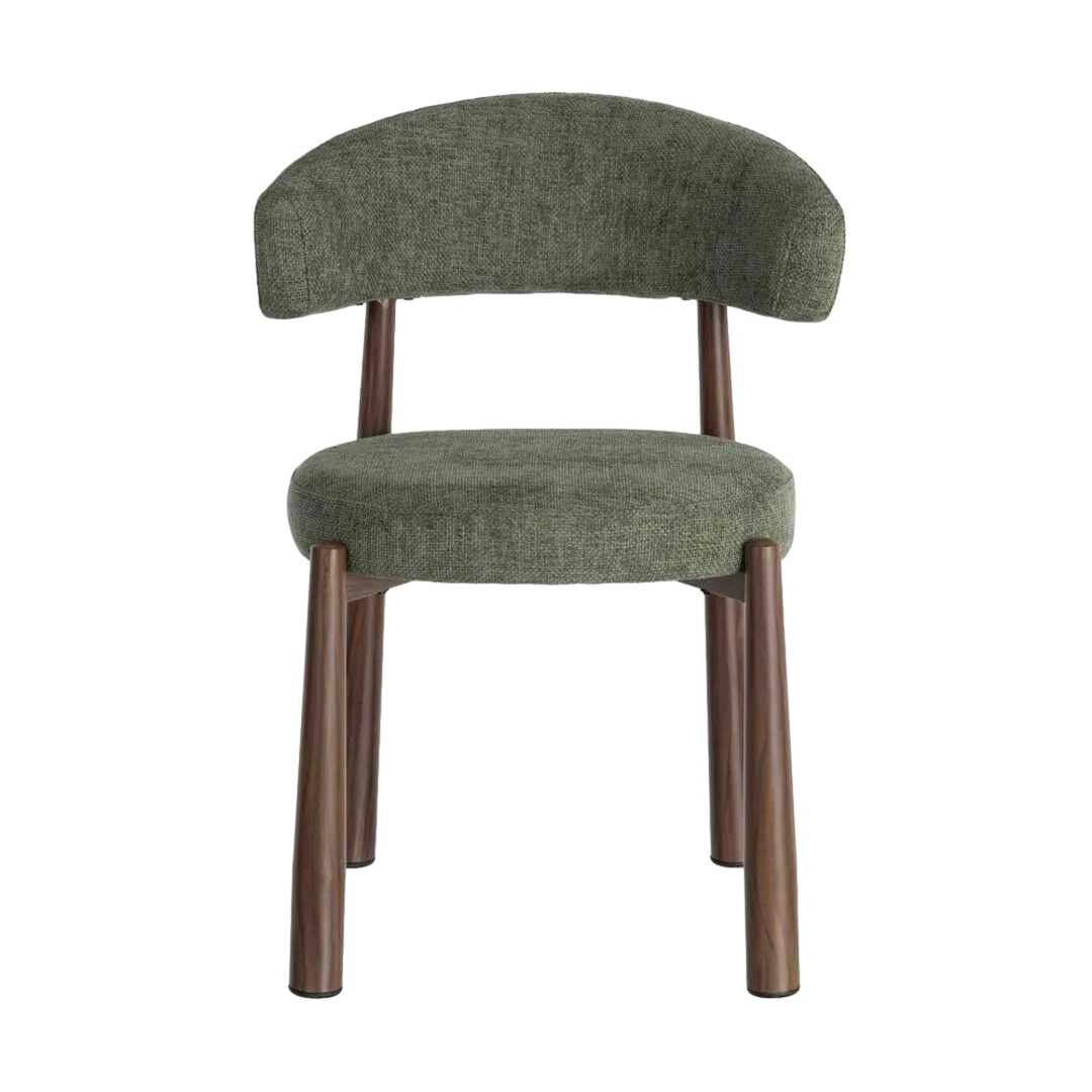 Silla verde en tejido 100% poliéster y metal con relleno de espuma 56x54x81cm - Ixia - 617055IX - foto-transparente
