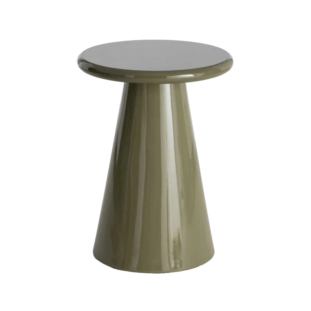 Mesita lacada en DM acabado alto brillo verde 45x45x60cm - Ixia - 617086IX - foto-transparente
