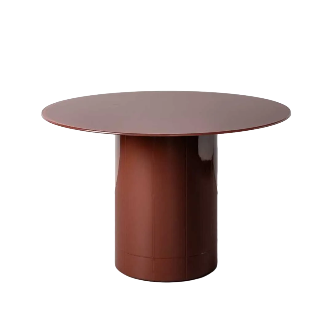 Mesa de comedor caldera con tapa de cristal templado y base en DM 120x120x76cm - Ixia - 617098IX - foto-transparente