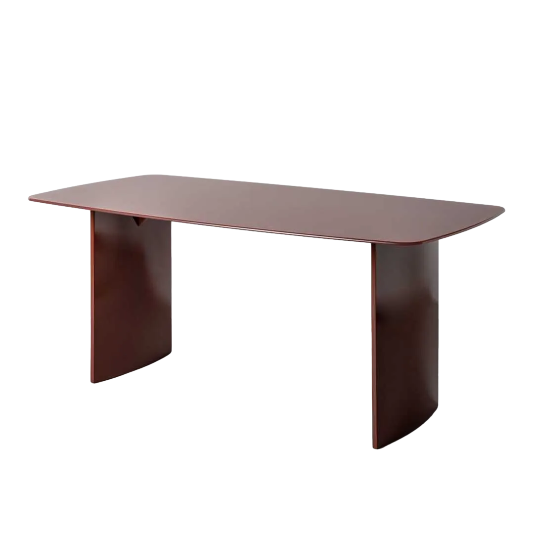 Mesa de comedor caldera con sobre de cristal templado 10mm y base en DM 160x90x76cm - Ixia - 617100IX - foto-transparente