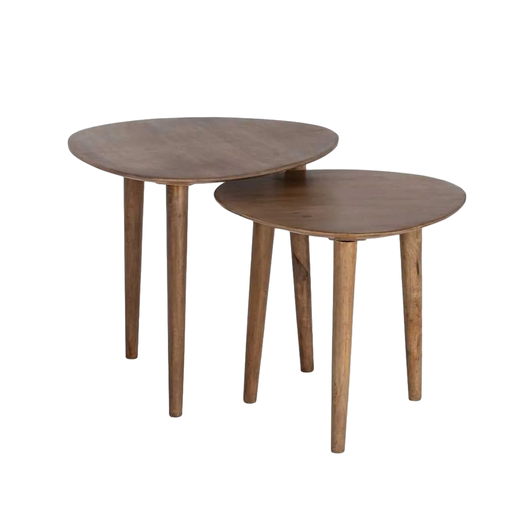 Set de 2 mesitas en madera de mango 50x50x46cm - Ixia - 617146IX - foto-transparente