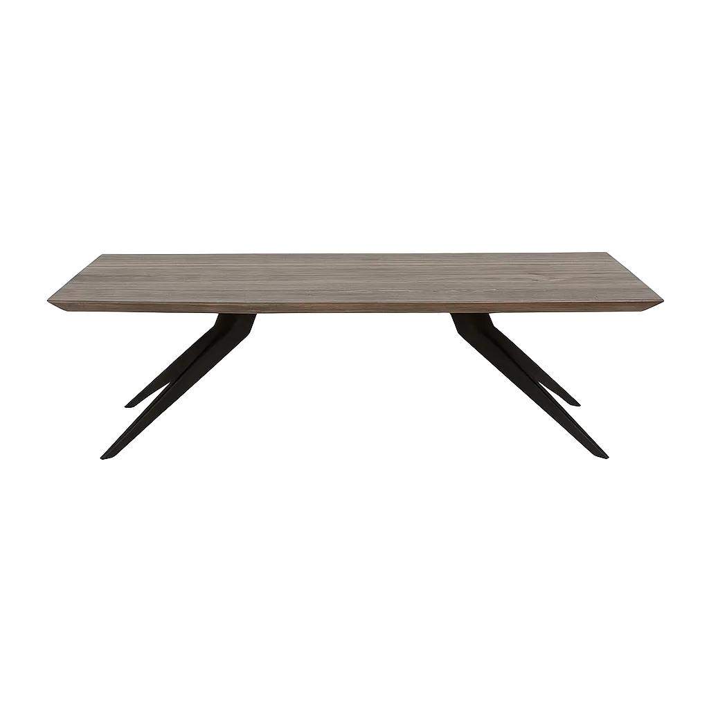 Mesa centro en madera de roble para salón 140x70x32cm - Ixia - 617216IX - foto-transparente