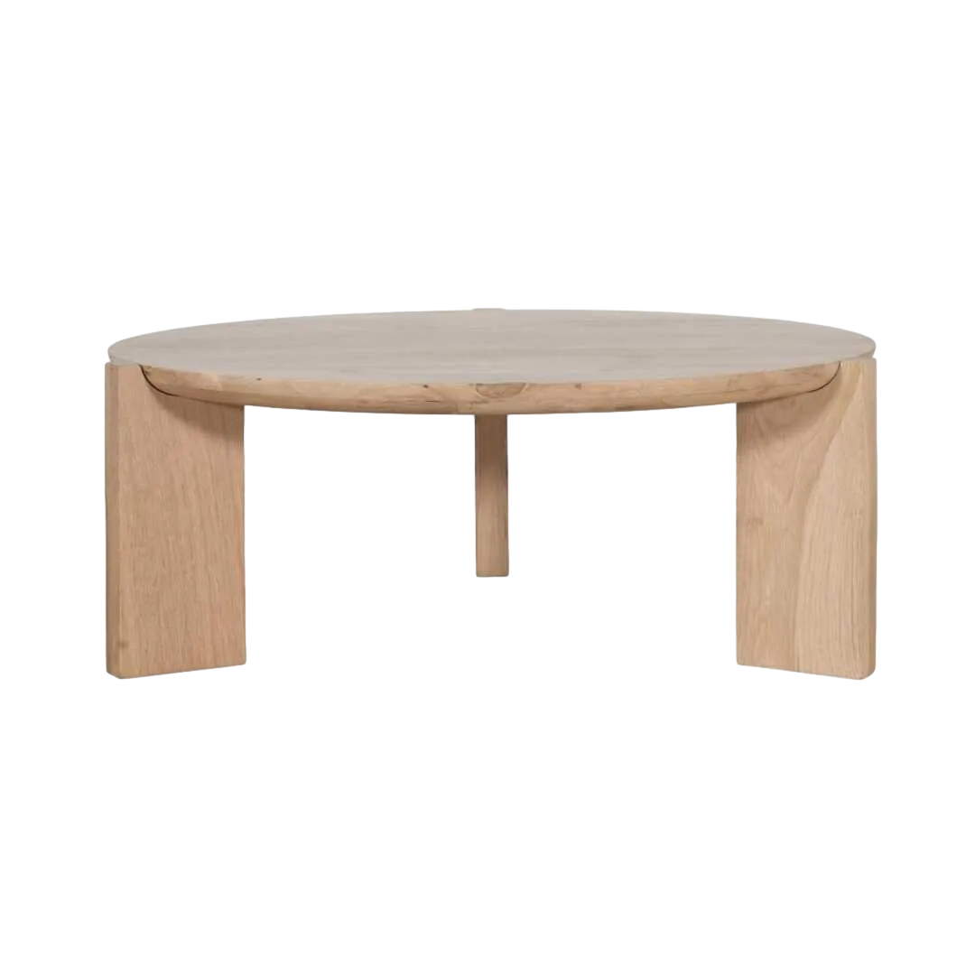 Mesa de centro madera de roble para salón 90x90x40cm - Ixia - 617217IX - foto-transparente