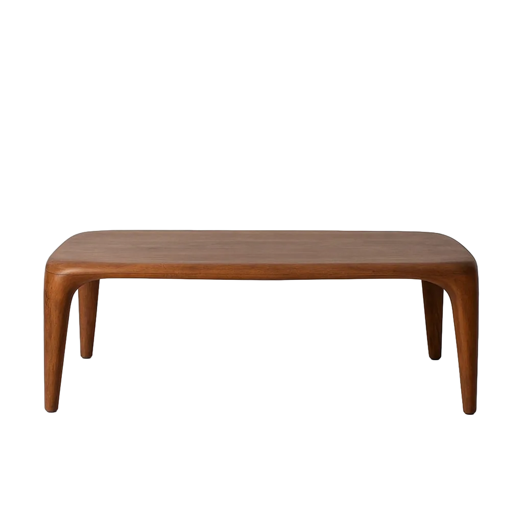 Mesa de centro en madera de mango para salón 135x70x45cm - Ixia - 617261IX - foto-transparente