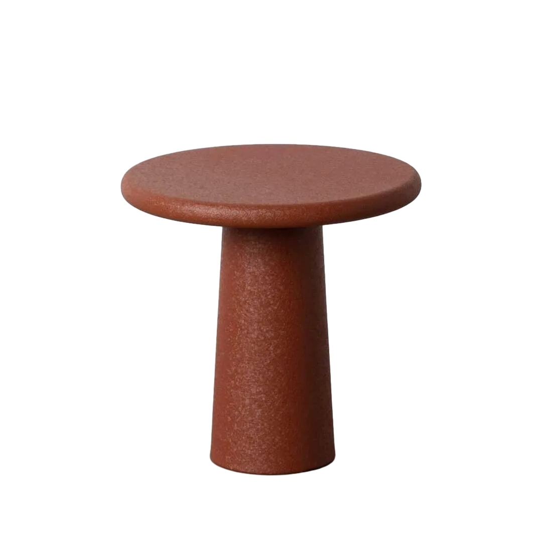 Mesita de hierro acabado mate color teja 38x38x38cm - Ixia - 617270IX - foto-transparente