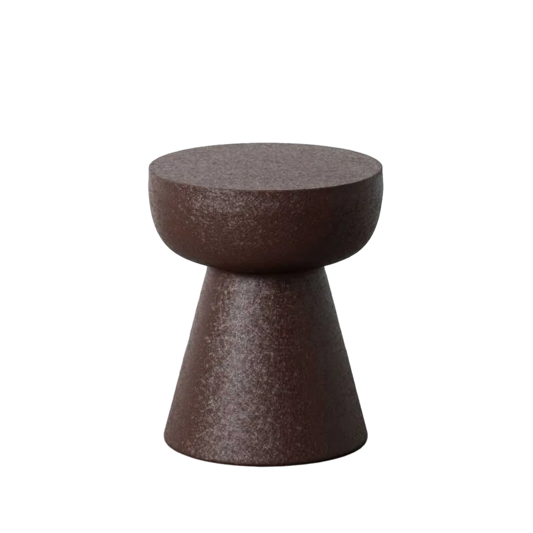 Mesita chocolate de metal con acabado mate 34x34x40cm - Ixia - 617274IX - foto-transparente