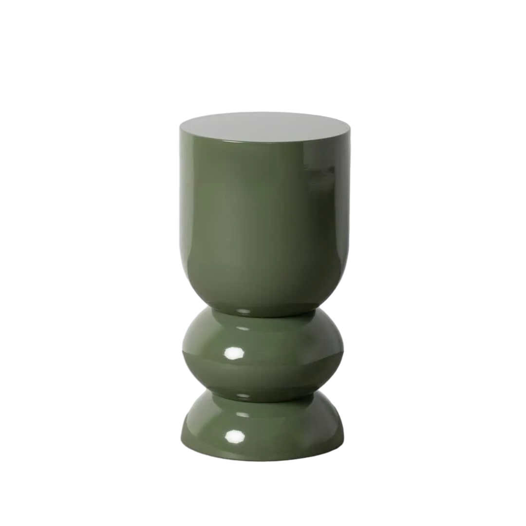 Mesita metálica verde con acabado brillo 31x31x58cm - Ixia - 617285IX - foto-transparente