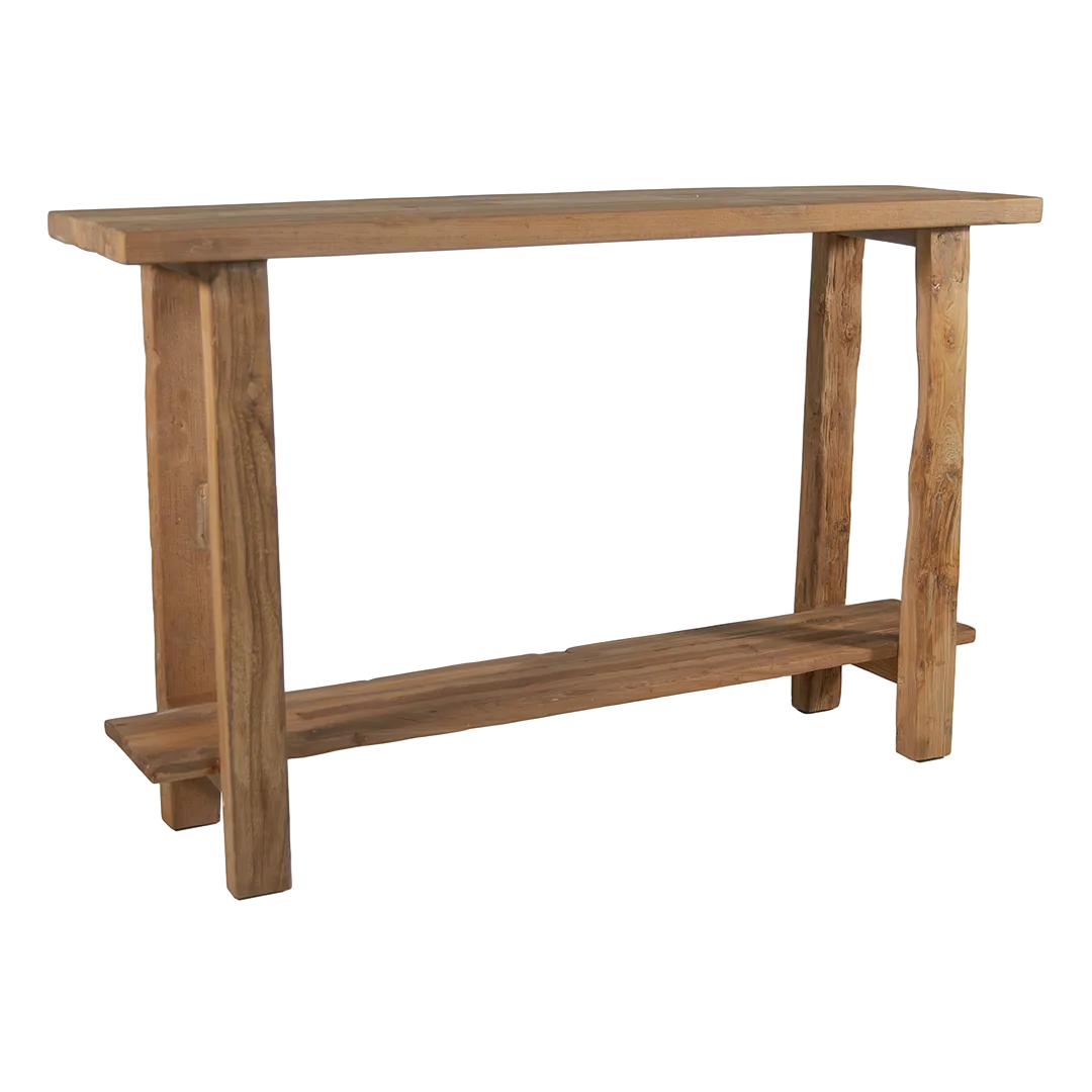 Consola Anais en madera de teca reciclada maciza hecha a mano 127x80x32cm - Moycor - 636151MYC - foto-transparente