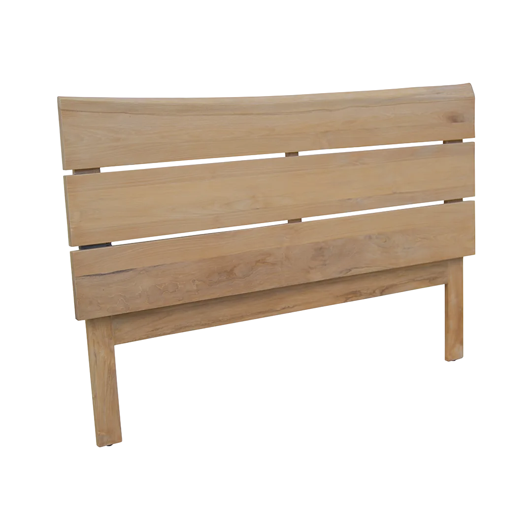 Cabecero Terra en madera de teca maciza hecho a mano con sistema de anclaje incluido 162x110x5.5cm - Moycor - 6390630MYC - foto-transparente
