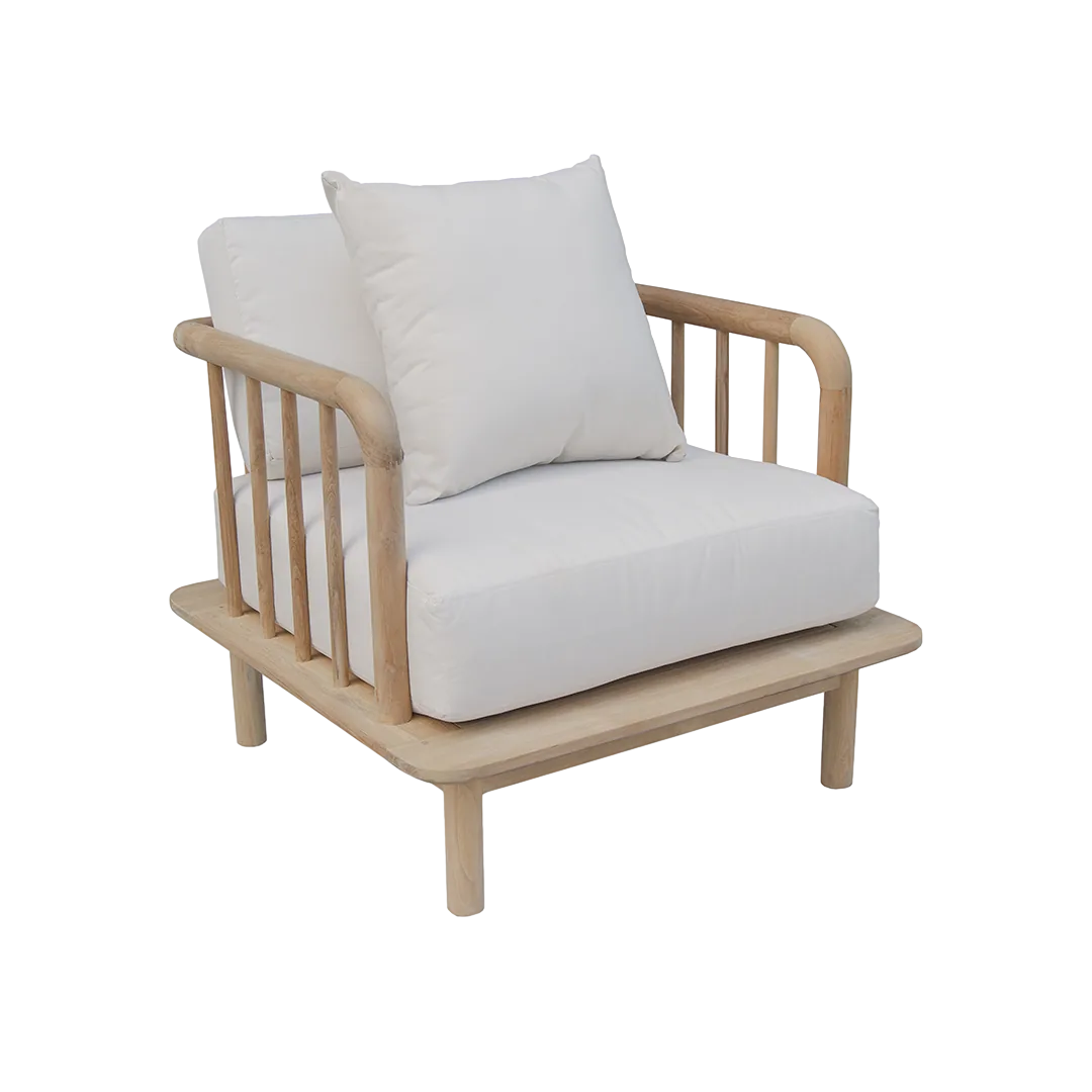 Sillón Namira en madera de teca hecho a mano asiento 45cm 80x80x80cm - Moycor - 6397002MYC - foto-transparente