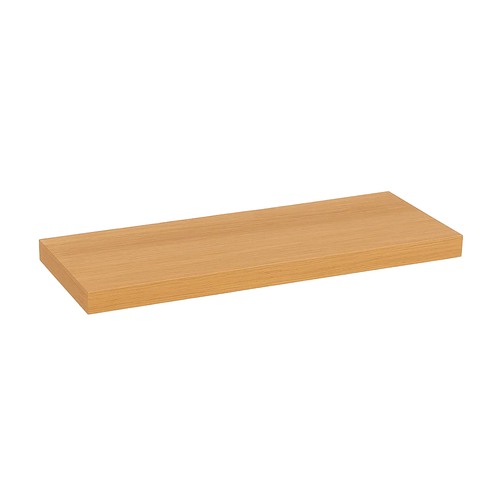 Estante en MDF laminado roble miel 80x24x4cm - Ixia - 807597IX - foto-transparente