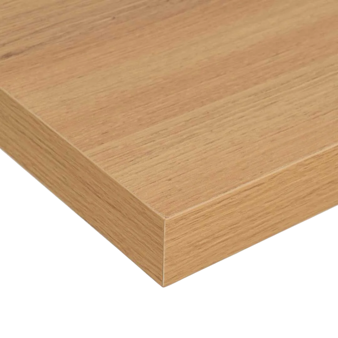 Estante en MDF laminado roble miel 80x24x4cm - Ixia - 807597IX - foto-transparente