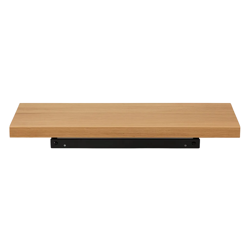 Estante en MDF laminado roble miel 100x24x4cm - Ixia - 807598IX - foto-transparente