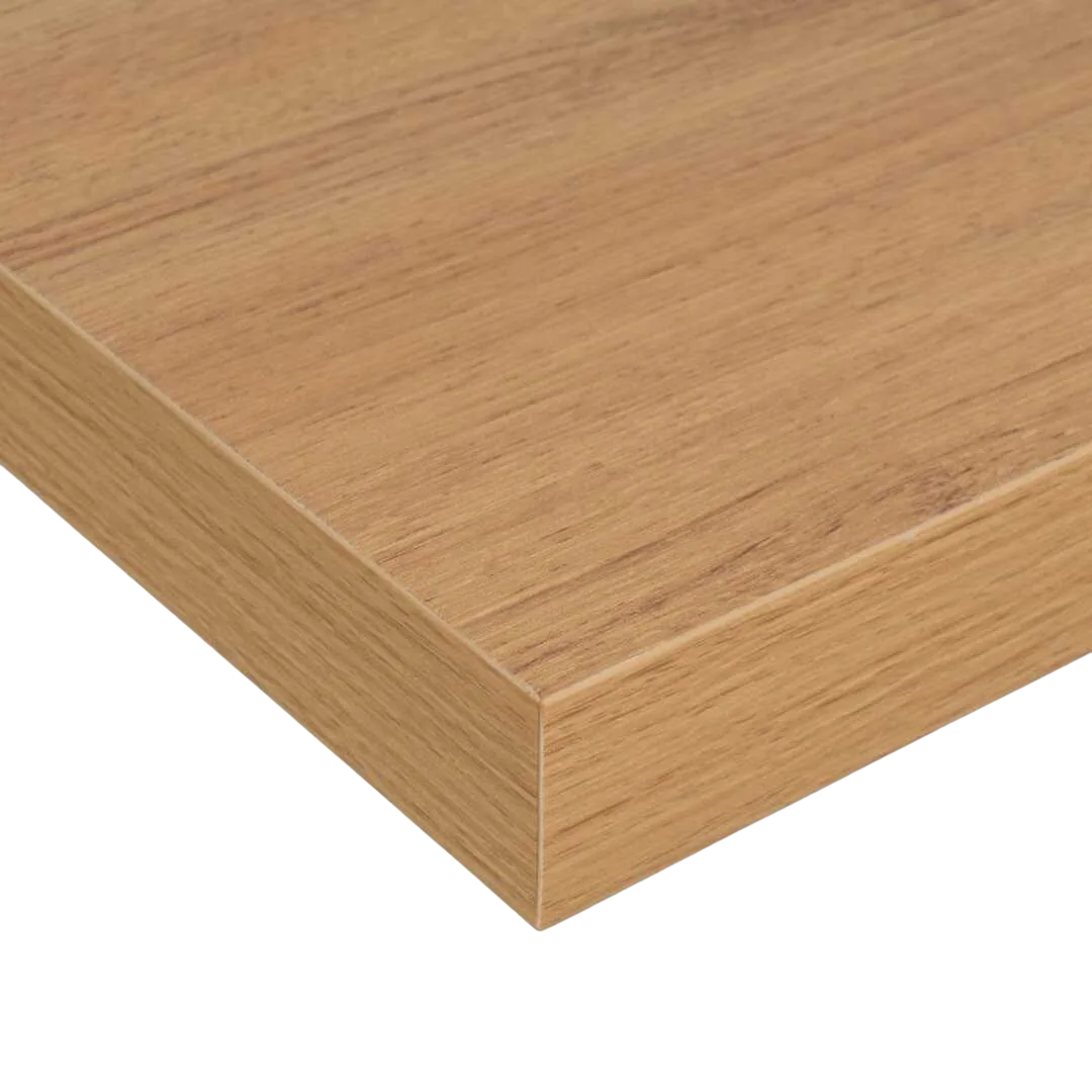 Estante MDF laminado color roble miel 100x24x4cm - Ixia - 807598IX - foto-transparente