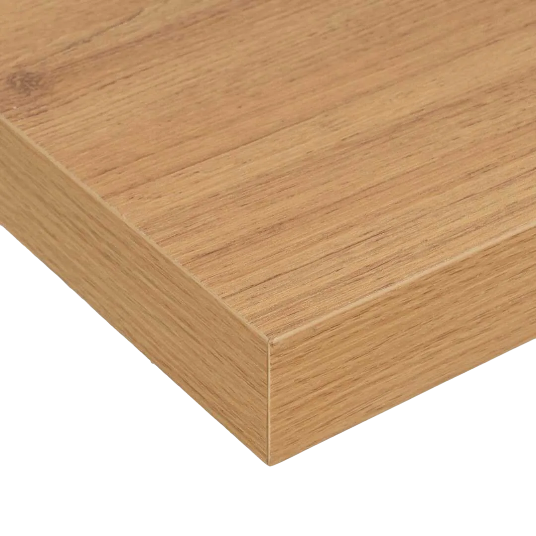 Estante en MDF laminado roble miel 120x24x4cm - Ixia - 807599IX - foto-transparente