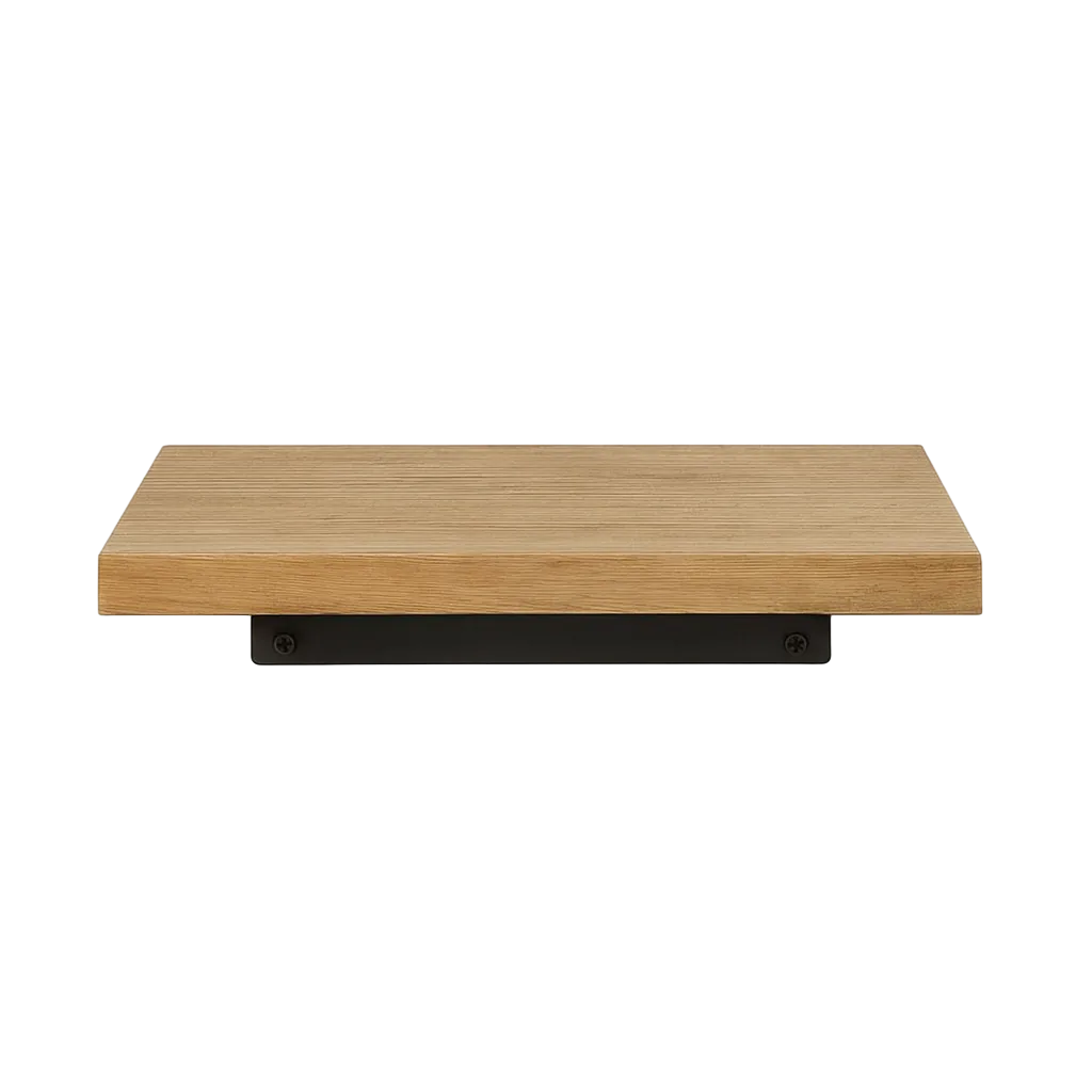 Estante en MDF roble claro 60x24x4cm - Ixia - 807603IX - foto-transparente