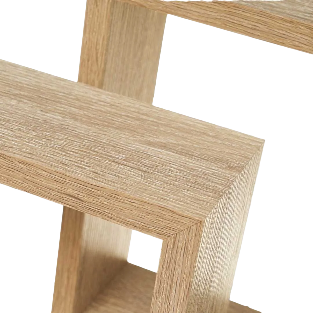 Set de 3 estantes MDF roble claro laminado 25x25x9cm - Ixia - 807607IX - foto-transparente