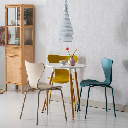 MESA COMEDOR BLANCO DM-MADERA 60 X 60 X 74 CM IXIA