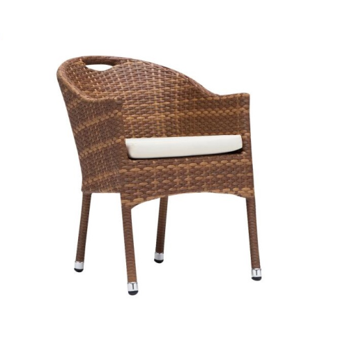 SILLÓN APILABLE CHELO NATURAL CON TAPICERÍA VALENCIARATTAN