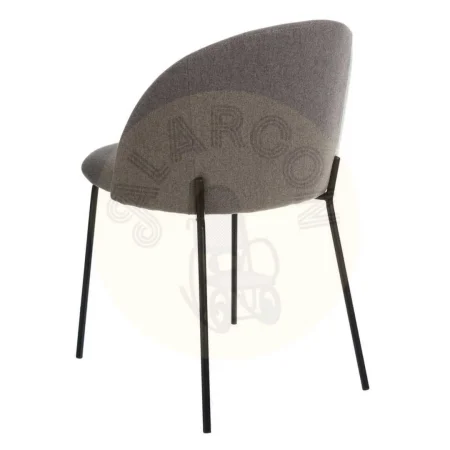 Silla moderna de tejido gris con patas de metal 50x54x78.50cm - Ixia - 105387IX - foto-secundaria-1