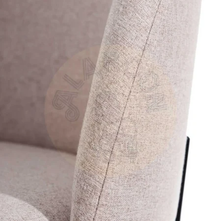 Silla beige en tejido con patas metálicas estilo moderno para salón 50x54x78.50cm - Ixia - 105388IX - foto-secundaria-1