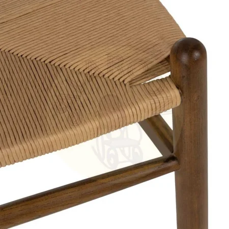 Silla para salón de madera de olmo con asiento de ratán altura 45.5cm marrón 56x48x78cm - Ixia - 105553IX - foto-secundaria-7