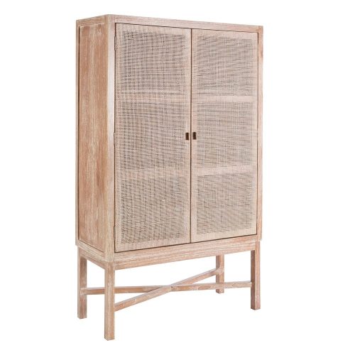 ARMARIO NATURAL LAVADO MADERA MINDI 100 X 40 X 165 CM IXIA