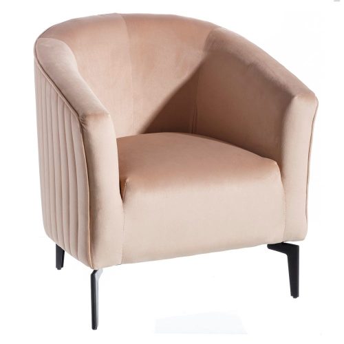 SILLÓN TERCIOPELO TEJIDO-METAL 72 X 62 X 77 CM IXIA