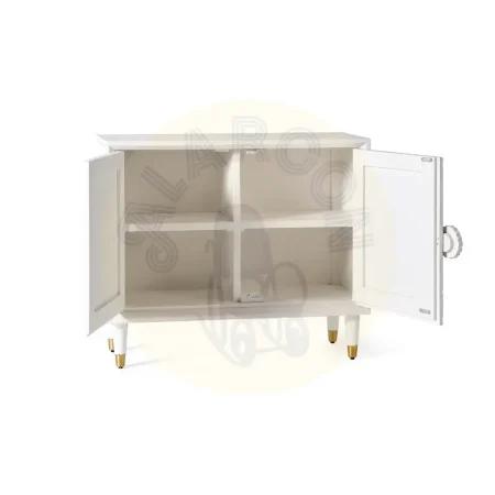 Consola Bali en madera de mango con 2 puertas y frontales tallados a mano y acabado artesanal 90x35x77cm - Giner y Colomer - 1081GYC - foto-secundaria-2
