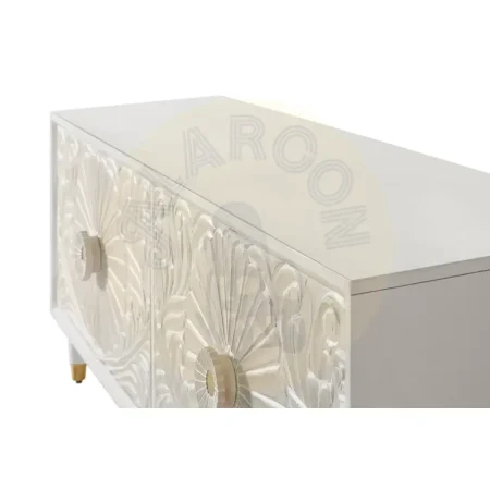Aparador Bali 4 puertas en madera de mango maciza con puertas talladas a mano estilo artesanal 190x40x80cm - Giner y Colomer - 1083GYC - foto-secundaria-4