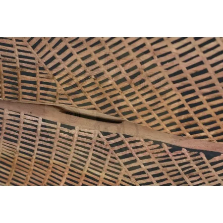 Mesita de noche Yakarta madera de acacia patas de metal dos cajones con frontis tallados a mano y apertura uñero diseño compacto 57x34x50cm - Giner y Colomer - 1090GYC - foto-secundaria-4