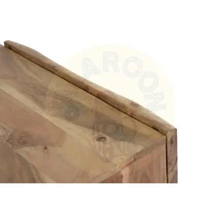 Aparador Yakarta en madera de acacia con patas de metal 3 cajones 2 puertas con estantes interiores y frontales tallados a mano acabado natural 160x36x70cm - Giner y Colomer - 1091GYC - foto-secundaria-4