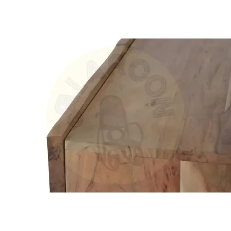 Aparador Yakarta 4 puertas madera de acacia color natural frontis tallados a mano patas de metal bisagras con cierre suave y seguro 200x40x90cm - Giner y Colomer - 1096GYC - foto-secundaria-5