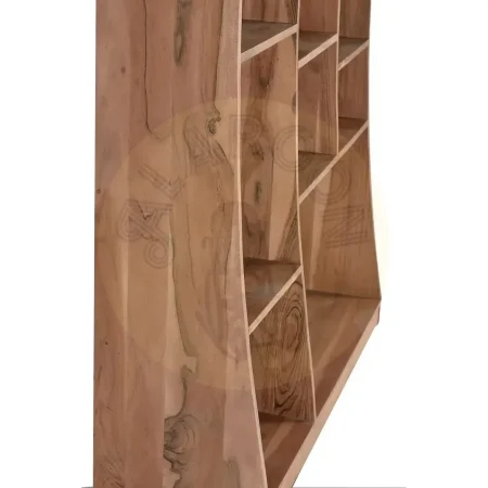 Librería Contemporary en madera de acacia acabado natural estilo cálido y versátil 120x38x200cm - Giner y Colomer - 1162GYC - foto-secundaria-3