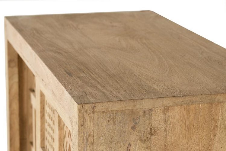 CONSOLA 2 PUERTAS CORREDERAS EN MADERA DE MANGO Y BASE DE METAL, CON ESTANTE INTERIOR GINER Y COLOMER
