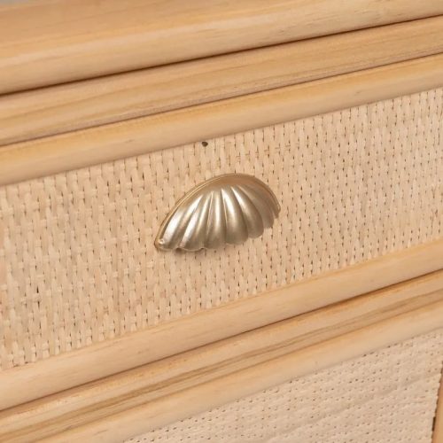 VITRINA NATURAL MADERA DM DECORACIÓN 47 X 34 X 170 CM IXIA