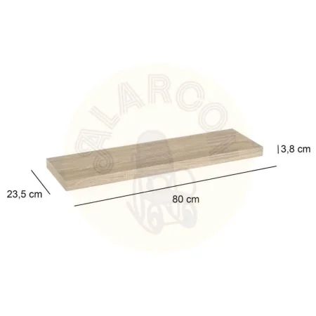 Estante en MDF roble claro laminado con PVC soporta hasta 10 kg 80x24x4cm - Ixia - 135108IX - foto-secundaria-2