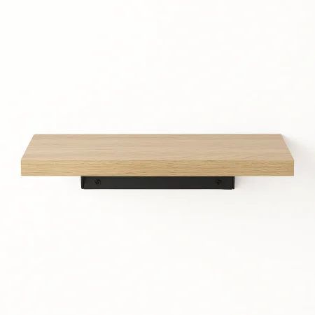 Estante de MDF laminado en roble claro 100x24x4cm - Ixia - 135109IX - foto-blanco