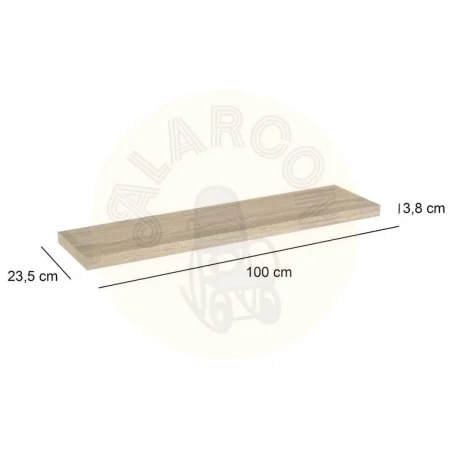 Estante de MDF laminado en roble claro 100x24x4cm - Ixia - 135109IX - foto-secundaria-2
