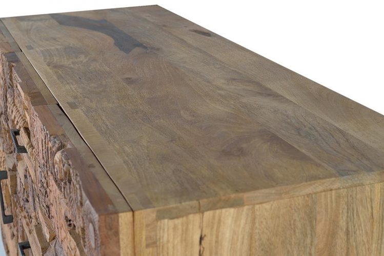 APARADOR 2 PUERTAS Y 3 CAJONES EN MADERA DE MANGO, CON LOS DETALLES DE LAS PUERTAS DE MADERA AUTENTICA RECUPERADA, EXPUESTO A VARIACIONES DE DISEÑO GINER Y COLOMER