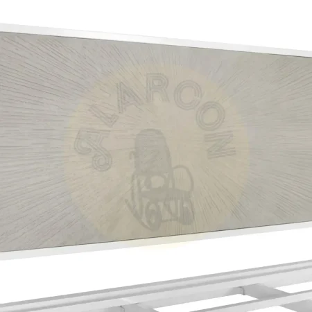 Cama Atalanti metal y resina acabado blanco y beige diseño contemporáneo robusta y duradera 150x200x110cm - Giner y Colomer - 1418GYC - foto-secundaria-2