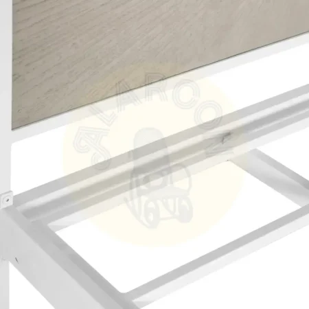 Cama Atalanti metal y resina acabado blanco y beige diseño contemporáneo robusta y duradera 150x200x110cm - Giner y Colomer - 1418GYC - foto-secundaria-3