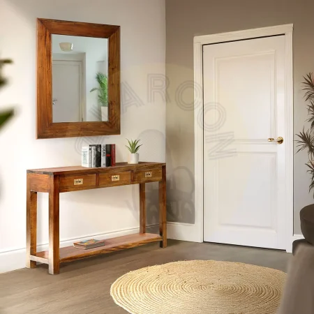 Espejo Flamingo madera de caoba hecho a mano estructura maciza con sistema de anclaje para diferentes posiciones 100x80x296.31cm - Moycor - 143022MYC - foto-secundaria-3