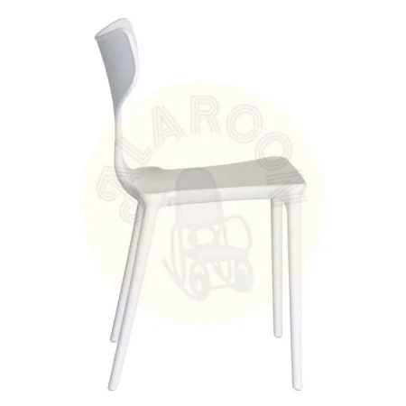 Silla apilable blanca en polipropileno uso doméstico y catering 47x41x83.50cm - Ixia - 152641IX - foto-secundaria-1