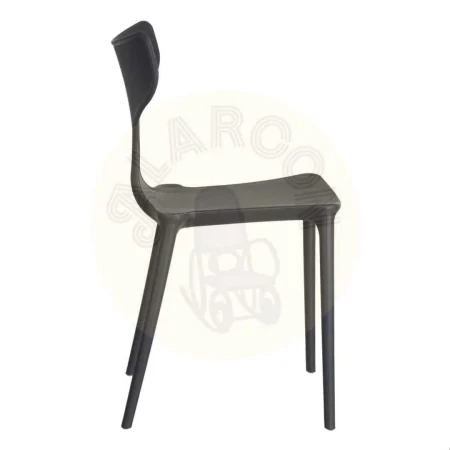 Silla apilable de polipropileno gris oscuro 47x41x83.50cm - Ixia - 152642IX - foto-secundaria-1